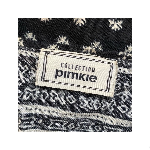 Collection Pimkie Maxi Bohemian Dress Black Print Sleeveless Size Medium - Picture 6 of 6